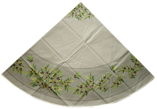 Round Tablecloth coated or cotton (Nyons. grey)